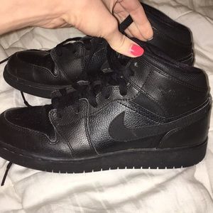 Black high top air Jordan 1’s
